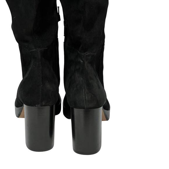 Free People SZ 39 US 9 Echo Black Suede Over The Knee Platform Heel Slouch Boot - Picture 5 of 16